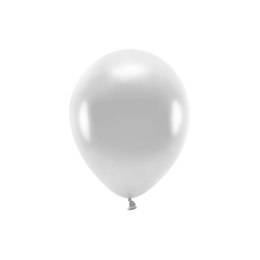 Balon gumowy Partydeco Metalizowane Eco Balloons srebrny 260mm (ECO26M-018)