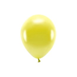 Balon gumowy Partydeco Metalizowane Eco Balloons żółty 260mm (ECO26M-084)