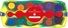 Farby akwarelowe Faber Castell Dinozaury +brokat + naklejki 12 kolor. (125013 FC)