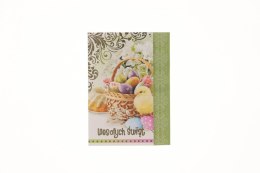 Kartka składana Wielkanoc Z marginesem Wzory świeckie B6 Top Graphic (BBW)