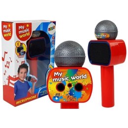Mikrofon zabawkowy Dziecięcy Bezprzewodowy Karaoke Głośnik Bluetooth Czerwony Lean (7828)