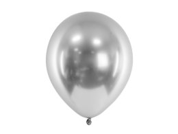 Balon gumowy Partydeco Metalizowane Glossy srebrny 300mm (CHB1-018-50)