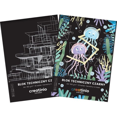 Blok techniczny Creatinio A4 czarny 160g 10k Top 2000 (400176681)