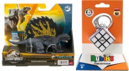 Pakiet PROMOCJA Dinozaur Jurassic Atak + KOSTKA RUBIKA BRELOK 3X3 Hln63+6064001 Mattel (498543+500060)