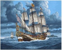 Zestaw kreatywny Norimpex malowanie po numerach - statek Galeon 40x50cm (NO-1009442)
