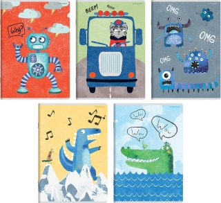 Zeszyt A5 BOYS CARD 16k. 70g podwójna linia kolor Top 2000 (400181856)