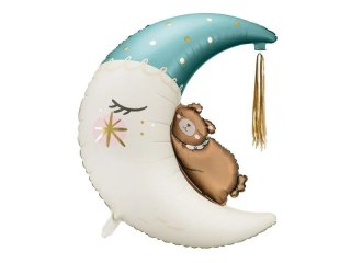 Balon foliowy Miś na księżycu, 80x98 cm Partydeco (FB196-001J)