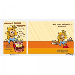 Kartka składana Comic Urodzinowy dla dziewczyny B6 Ev-corp (STKC-005)