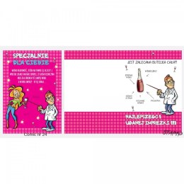 Kartka składana Comic Urodzinowy dla dziewczyny B6 Ev-corp (STKC-024)