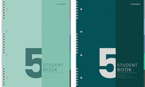Kołozeszyt (kołonotatnik) STUDENTBOOK 5 przedmiotów A4 100k. 70g krata Top 2000 (400179520)