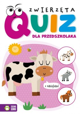 Książeczka edukacyjna Quiz dla przedszkolaka. Zwierzęta Zielona Sowa