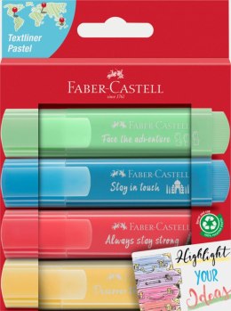 Zakreślacz Faber Castell Pastelowy 4 kol., mix 1,0-5,0mm (254625 FC)
