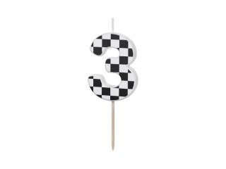Świeczka urodzinowa Cyferka 3, 5.5 cm, mix Partydeco (SCU7-3)
