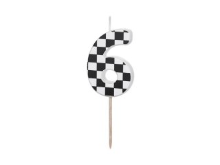 Świeczka urodzinowa Cyferka 6, 5.5 cm, mix Partydeco (SCU7-6)