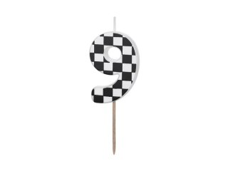 Świeczka urodzinowa Cyferka 9, 5.5 cm, mix Partydeco (SCU7-9)
