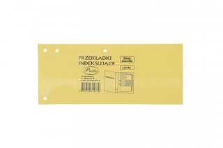 Przekładka czysta indeksująca 1/3 A4 żółty jasny 160g 50k Protos