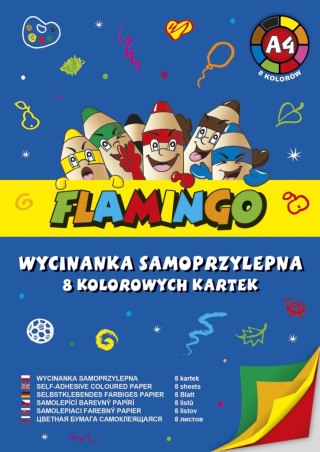 Zeszyt papierów kolorowych A4 8k Flamingo