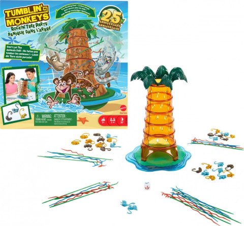 Gra zręcznościowa Mattel Spadające małpki Zabawa na drzewie (HTW65)