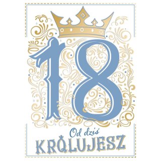 Kartka składana A5 Karnet A5 18 BLUE Henry (5905701481545)