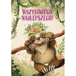 Kartka składana A5 Karnet A5 A5 LENIWIEC Henry (5907465669412)