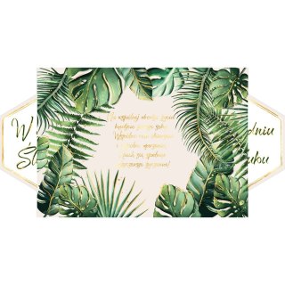 Kartka składana A5 Karnet A5 SLUB ROZ MONSTERA Henry (5907465669061)
