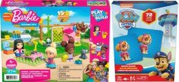 Pakiet PROMOCJA Mbl Klocki Barbie Salon + Psi Patrol gra Memo Mattel (477738+620742)