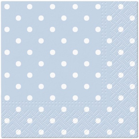 Serwetki Dots Light blue mix nadruk bibuła [mm:] 250x250 Paw (SDC066055)