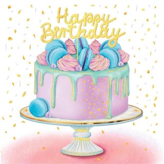 Kartka składana kw KARNET KW TŁ TORT HAPPY BIRTHDAY Henry (5905701480258)