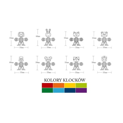Klocki pozostałe Askato liczmany zwierzątka (102160) Klocki pozostałe Askato liczmany zwierzątka (102160)