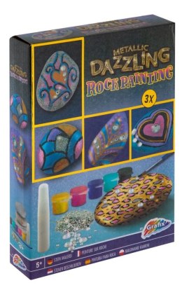 Zestaw kreatywny dla dzieci zestaw kamieni do malowania farbkami Grafix (200057)