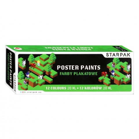 Farby plakatowe Pixel kolor: mix 20ml 12 kolor. Starpak (521495)