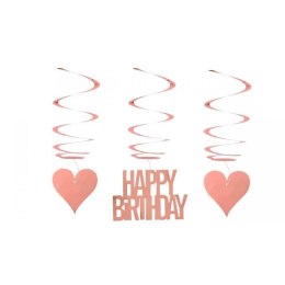 Dekoracja Happy Birthday serca 3szt. Antella (DF-003)