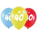 Balon gumowy z nadrukiem cyferki - 40 (3 szt.) mix 280mm Arpex (KB2013-40-9944)