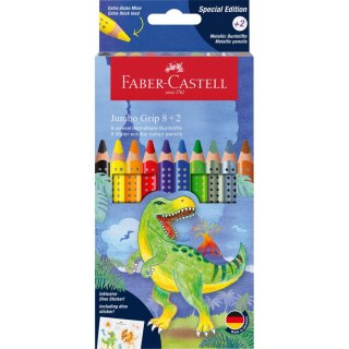 Kredki ołówkowe dinozaury +naklejki Faber Castell (110922 FC)