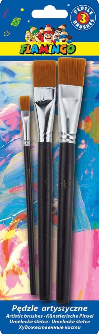Pędzel drewniany uchwyt Flamingo (SR-B8)