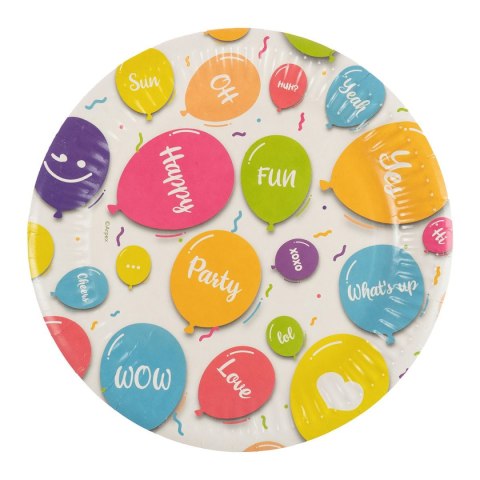 Talerz jednorazowy Arpex Happy Balloons! plastik śr. 180mm 8 szt (DC5877F) Talerz jednorazowy Arpex Happy Balloons! plastik śr. 180mm 8 szt (DC5877F)