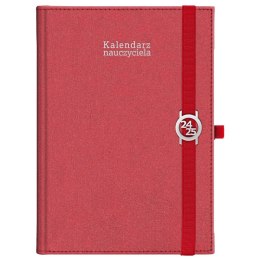 Kalendarz książkowy (terminarz) KRAFT Z GUMKĄ czerwony Wydawnictwo Wokół Nas 2024/2025 B5 tygodniowy B5 (B5TN067B-)