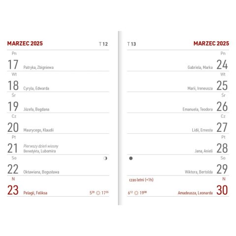 Kalendarz książkowy (terminarz) 5905031844799 PCV A7 tygodniowy A7 Wokół Nas (A7036B-MI)