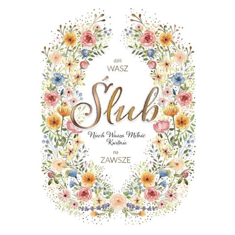 Kartka składana Karnet A5 ślub kolorowy wzór A5 Henry (5905701483068)