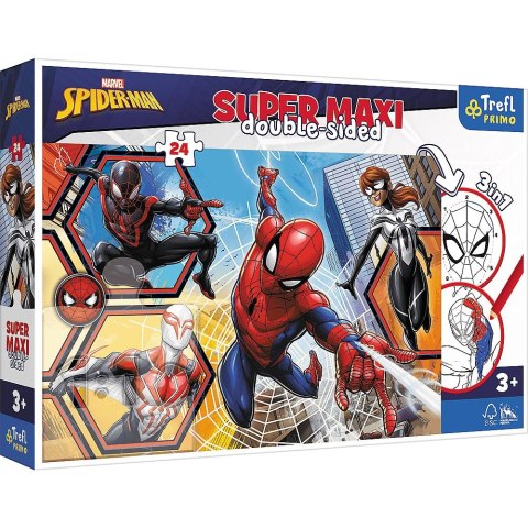 Puzzle Trefl Spiderman Super maxi Spiderman wyrusza do akcji 24 el. (41006)