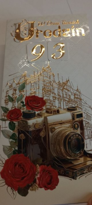 Kartka składana DL urodziny z paskiem premium Agamis (dl)