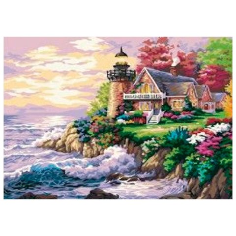 Zestaw kreatywny Diamentowa mozaika 30x40cm Latarnia morska Titanum Craft-fun (TMS24909)