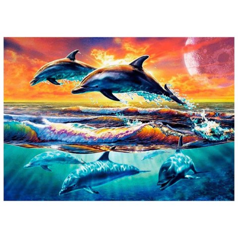 Zestaw kreatywny Diamentowa mozaika 30x40cm Delfiny Flamingo Line (TSGK77665)