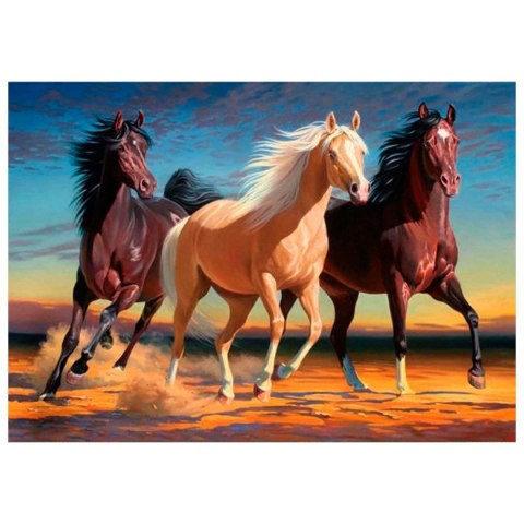 Zestaw kreatywny Diamentowa mozaika 30x40cm Konie 1 Flamingo Line (TMR24667)