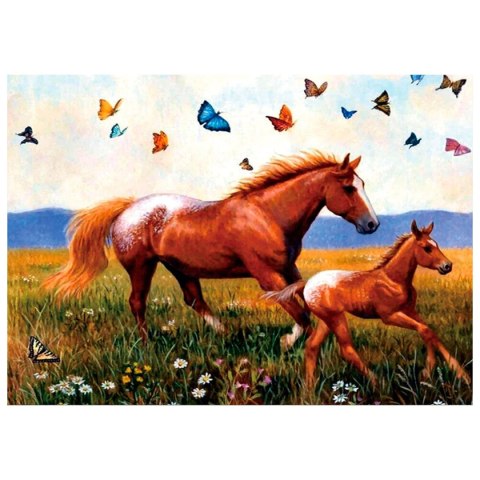 Zestaw kreatywny Diamentowa mozaika 30x40cm Konie 3 Flamingo Line (TMS29828)