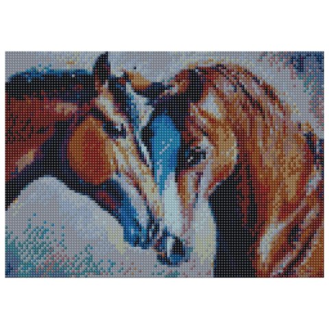 Zestaw kreatywny Diamentowa mozaika 30x40cm Konie 6 Flamingo Line (TGC83111)