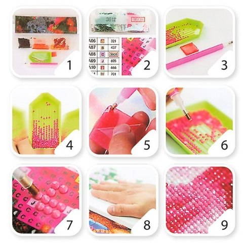 Zestaw kreatywny Diamentowa mozaika 30x40cm Ptaszki Flamingo Line (TMW25273)