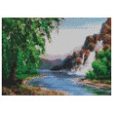 Zestaw kreatywny Diamentowa mozaika 30x40cm Wodospad Flamingo Line (TMS12056)