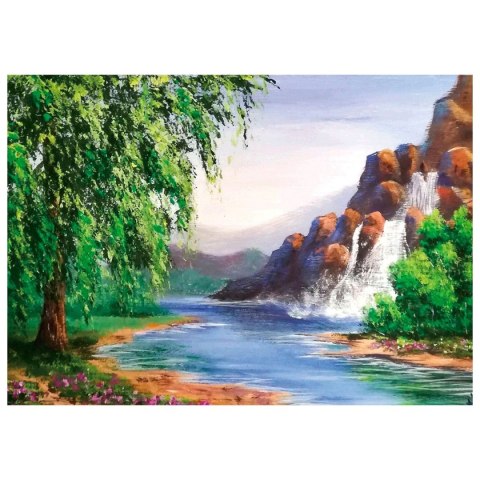 Zestaw kreatywny Diamentowa mozaika 30x40cm Wodospad Flamingo Line (TMS12056)