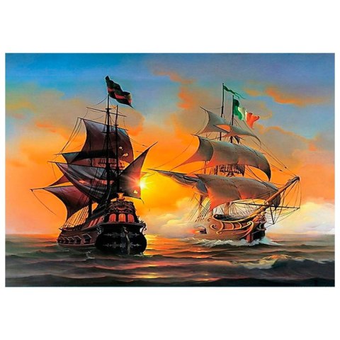 Zestaw kreatywny Diamentowa mozaika 30x40cm Żaglowce Flamingo Line (TMS20590)